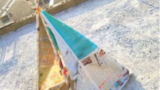 新聞紙テントの作り方